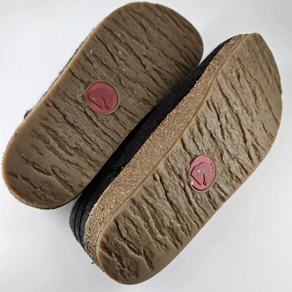Haflinger GRIZZLY Charcoal Gray Wool Slip On Clogs Slippers Closed Women's 37/7 - Picture 7 of 8